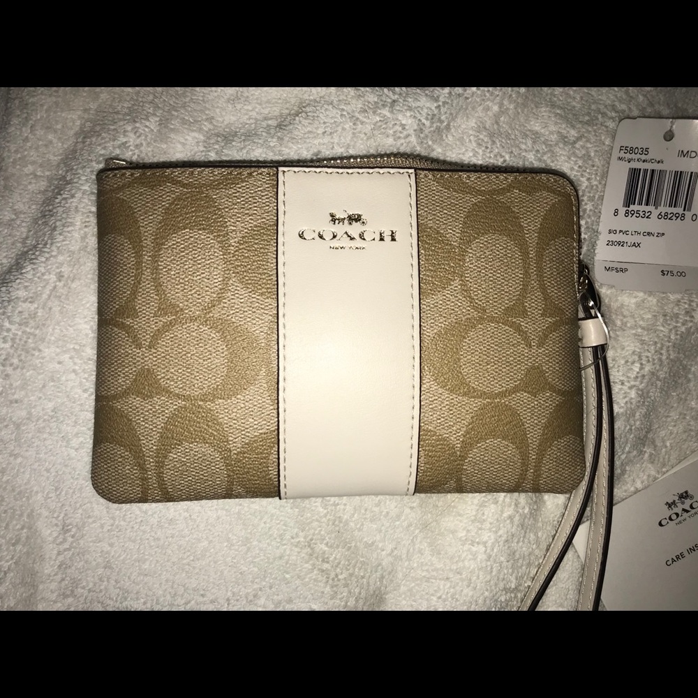 Coach small zippered pouch
